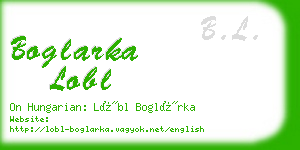 boglarka lobl business card